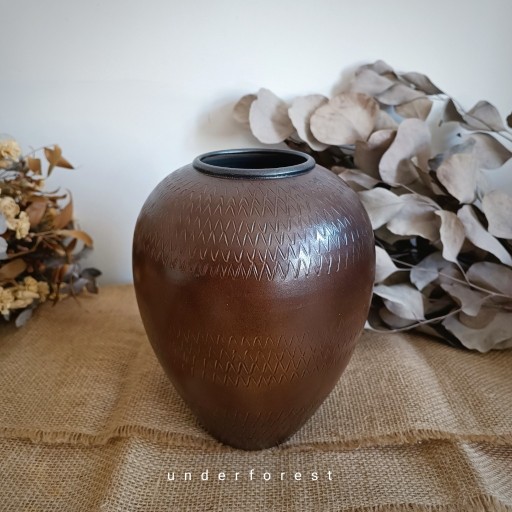 Zdjęcie oferty: Wazon ceramiczny brąz wysokość 21 cm urna