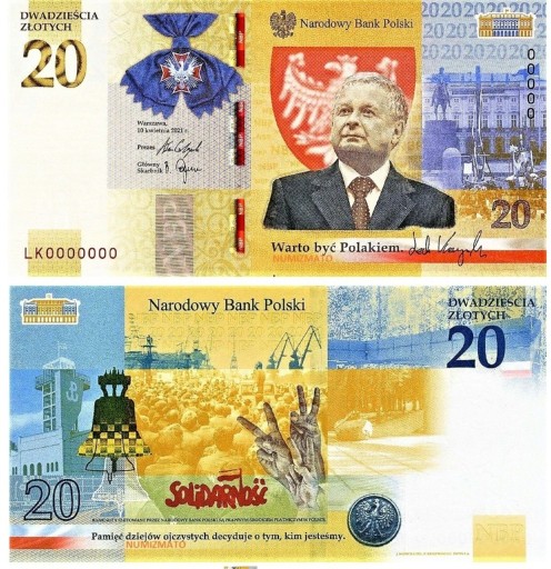 Zdjęcie oferty: Banknot 20 zł Lech Kaczyński