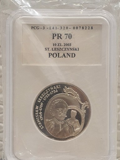 Zdjęcie oferty: 10 zł 2003 r - Stanisław Leszczyński PR 70