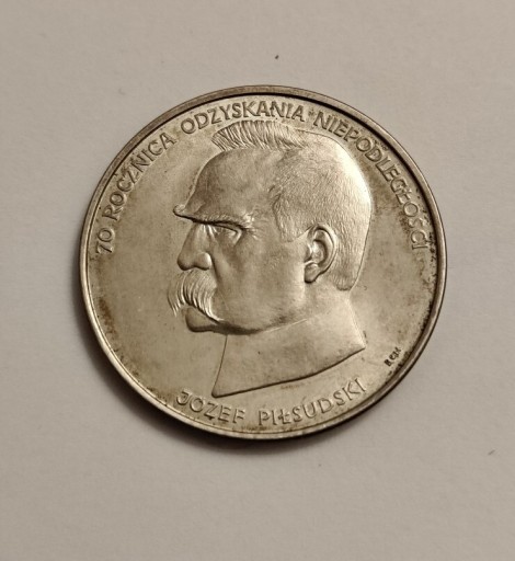 Zdjęcie oferty: Moneta Józef Piłsudski 70 rocznica odzyskania niep