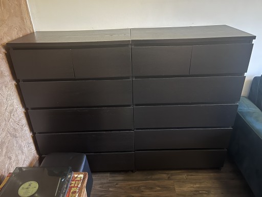 Zdjęcie oferty: Komody IKEA MALM 2 sztuki 6 szuflad czarne