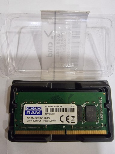 Zdjęcie oferty: Pamięc do laptopa 8GB DDR4 PC4 1700 GOOD RAM