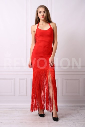 Zdjęcie oferty: Sukienka bandażowa M; maxi, czerwona, nowa, org.