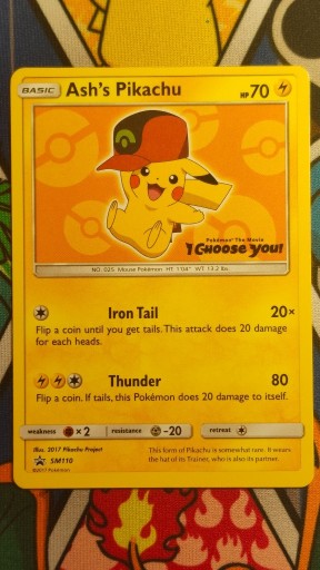 Zdjęcie oferty: Karta Pokemon TCG Ash's Pikachu (SM 110)
