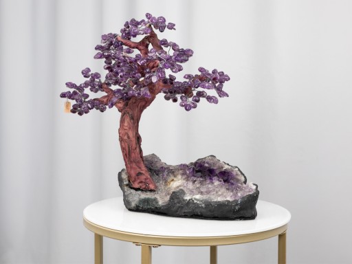 Zdjęcie oferty: Ozdobne drzewko z fioletowego ametystu II