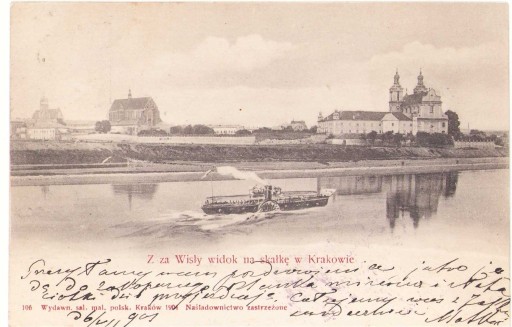 Zdjęcie oferty: KRAKÓW- Z za Wisły widok na Skałkę w Krakowie-1901
