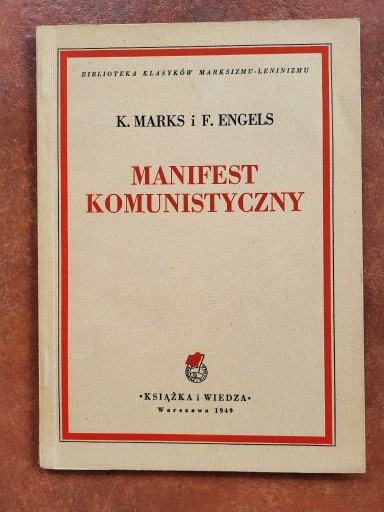 Zdjęcie oferty: K. Marks, F. Engels - Manifest komunistyczny 