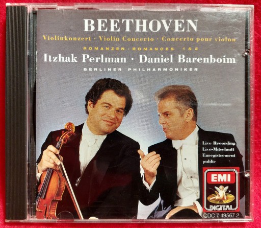 Zdjęcie oferty: Beethoven koncerty skrzypcowe Perlman Barenboim CD