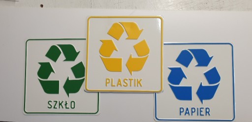 Zdjęcie oferty: Tabliczka na kosz - PAPIER, PLASTIK, SZKŁO-wzory