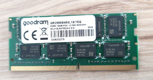 Zdjęcie oferty: Pamięć RAM DDR4 Goodram GR2666S464L19/16G 16 GB