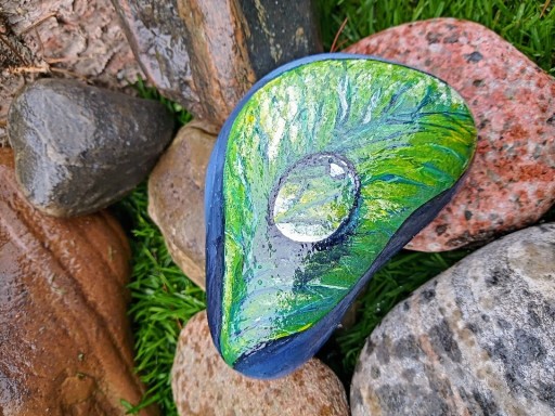 Zdjęcie oferty: Kamień ręcznie malowany dekoracja do ogrodu ozdoba