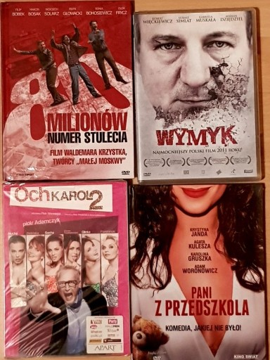 Zdjęcie oferty: Zestaw 4 DVD:80 milionów nr.stulecia,Wymyk,.....