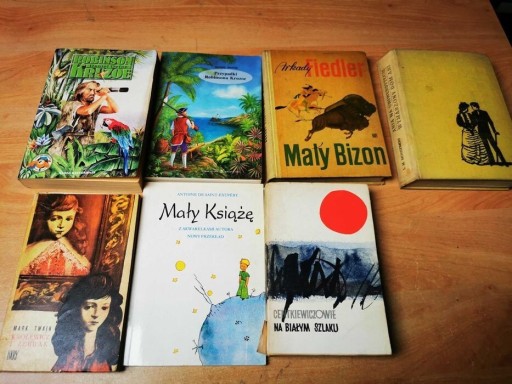 Zdjęcie oferty: 7 książek młodzieżowych, dla dzieci, Kruzoe, Twain