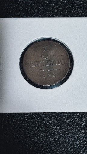 Zdjęcie oferty: 5 CENTESIMI LOMBARDIA -WENECJA 1822 ROK MIEDŹ 