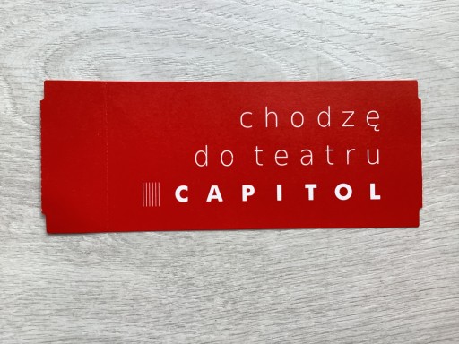 Zdjęcie oferty: Bilet do teatru Capitol Wrocław