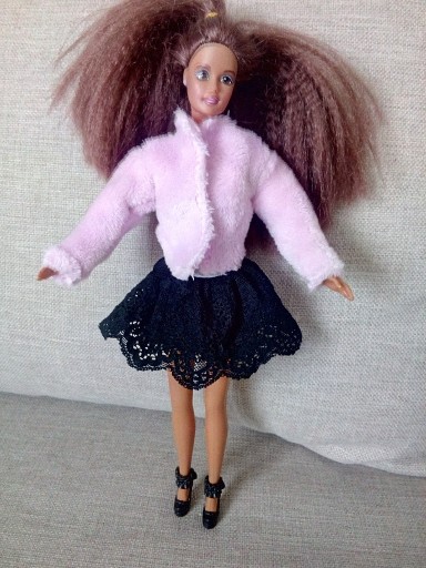 Zdjęcie oferty: futerko dla Barbie + spódniczka + top