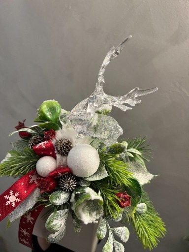 Zdjęcie oferty: Świąteczny stroik stojący stołowy Stroik bożonarodzeniowy Ozdoba świąteczna