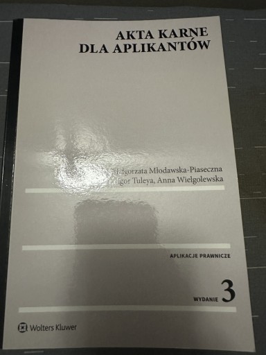 Zdjęcie oferty: Akta karne dla aplikantów 2020 Tuleya Wielgolewska