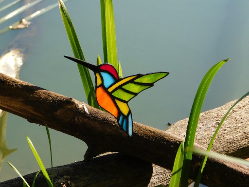 Zdjęcie oferty: Witraż koliber tropikalny zawieszka