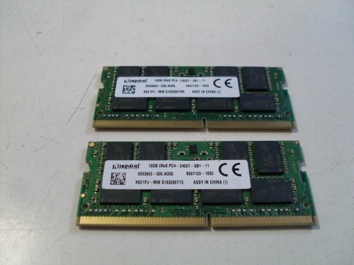 Zdjęcie oferty: Komplet RAM 32GB DDR4, 2x16GB Kingston 2400 Mhz