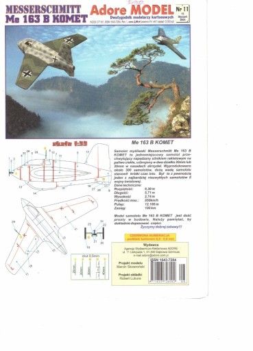 Zdjęcie oferty: Messerschmitt Me 163B KOMET 1:50