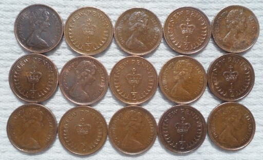 Zdjęcie oferty: UK GB Elżbieta II 1/2 pensa NEW penny 1976 1 szt