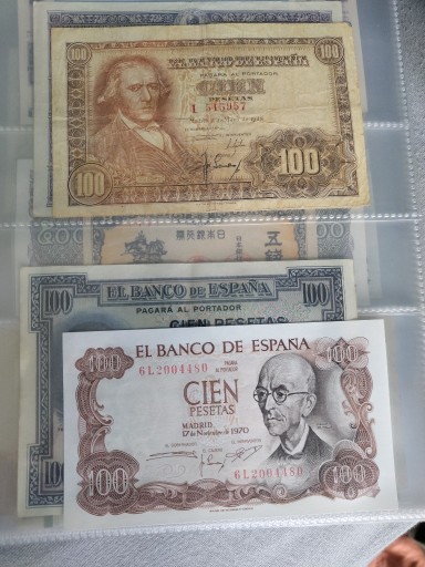 Zdjęcie oferty: Zestaw 14 banknotów Hiszpańskich
