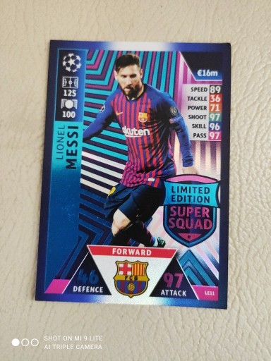 Zdjęcie oferty: karta messi 2018/19 rok match atack 