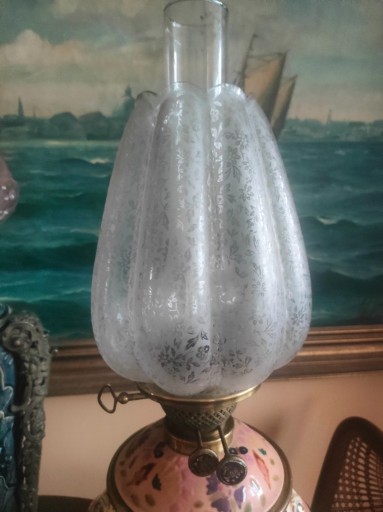 Zdjęcie oferty: Duży klosz do lampy naftowej - Austria XIX w.