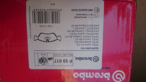 Zdjęcie oferty: Klocki hamulcowe Brembo P59017