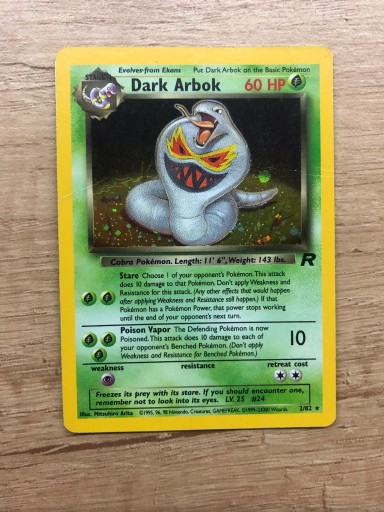 Zdjęcie oferty: Karta Pokemon Dark Arbok 2/82 Team Rocket 2 