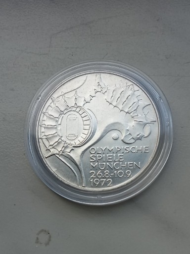 Zdjęcie oferty: Niemcy 10 marek 1972 r Olimpiada srebro 
