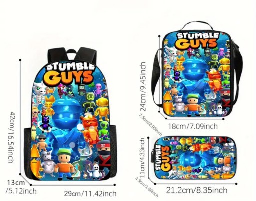 Zdjęcie oferty: Zestaw Stumble Guy 3w1 plecak piornik torba na ramię NOWY