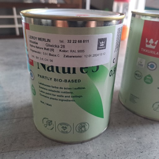 Zdjęcie oferty: Tikkurila optiva 5 nature ral 9005 czarna farba