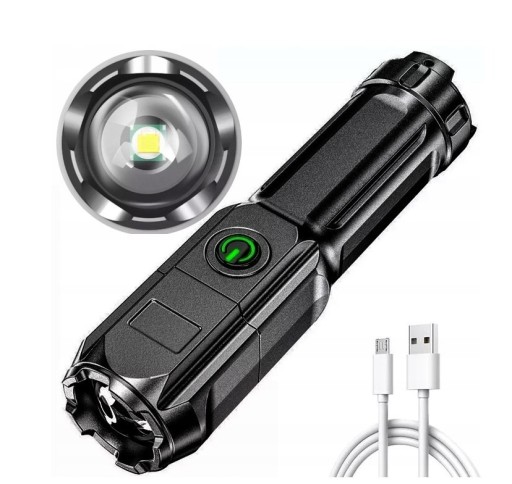 Zdjęcie oferty: LATARKA USB TAKTYCZNA LED CREE ZOOM