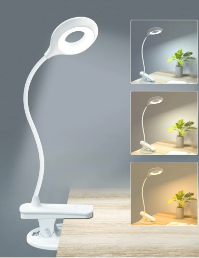 Zdjęcie oferty: Lampa z zaciskiem LED 3 tryby Lampka nocna biurkow