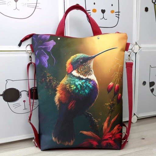 Zdjęcie oferty: Torba-plecak wodoodporna Koliber handmade