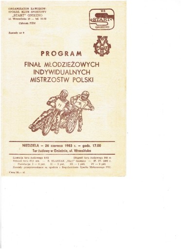 Zdjęcie oferty: FINAŁ MIMP 1983 r Gniezno