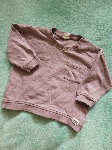Zdjęcie oferty: H&M gładka bluza brudny fiolet kieszonka rozm. 80
