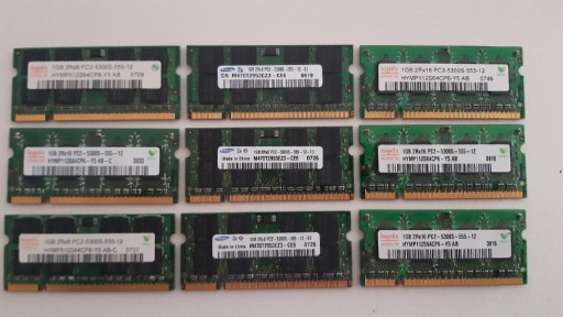 Zdjęcie oferty: DDR2 PC2-5300S 2GB (2x1GB) RAM do laptopa