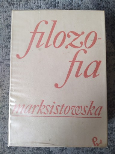 Zdjęcie oferty:  Filozofia marksistowska 1978