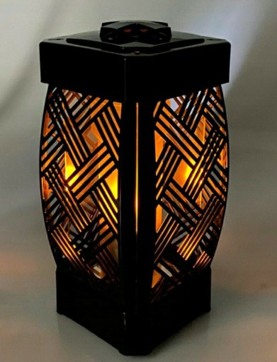 Zdjęcie oferty: Znicz lampion Glamour Rattan czarny wys. 25cm