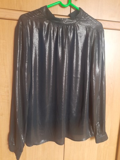 Zdjęcie oferty: Bluzka damska czarna błyszcząca Orsay 38