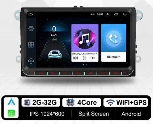 Zdjęcie oferty: Radio samochodowe Android 2G/32GB VW, Seat, Skoda