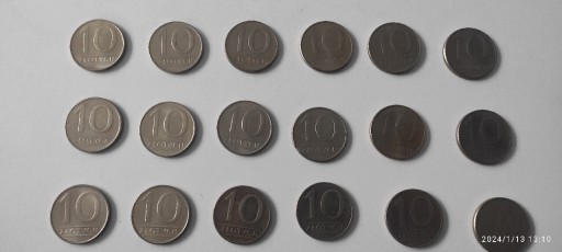 Zdjęcie oferty: Monety PRL 10 złotych, 18 sztuk 