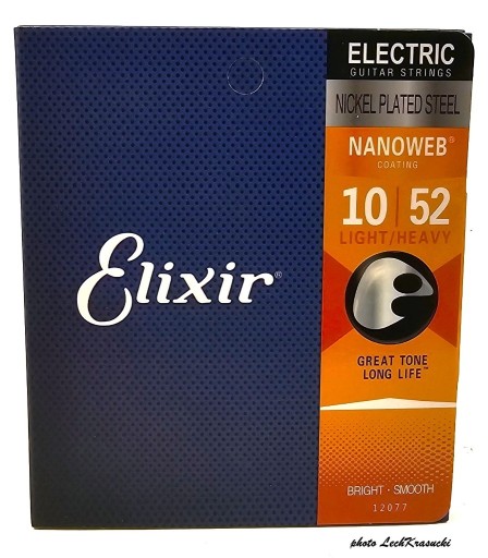 Zdjęcie oferty: ELIXIR STRUNY DO GITARY ELEKTRYCZNEJ 10-52 NICKEL PLATED NANOWEB