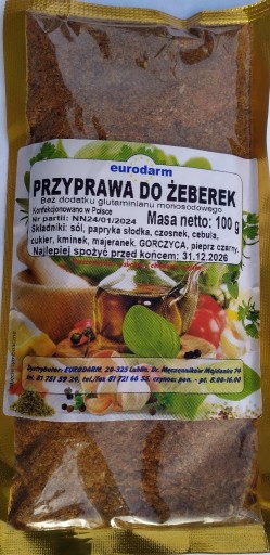 Zdjęcie oferty: przyprawa do żeberek 100 g eurodarm