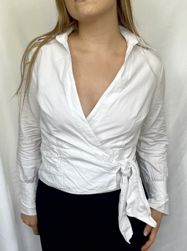 Zdjęcie oferty: Biała wiązana koszula joy 36 90s