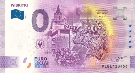 Zdjęcie oferty: Banknot 0 euro souvenir Miasto i Gmina Wiskitki