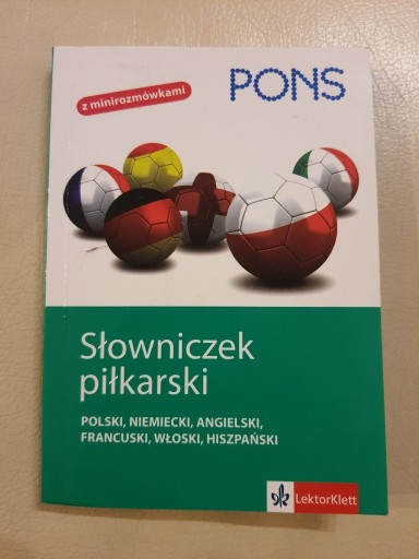 Zdjęcie oferty: Słowniczek piłkarski PONS 6 języków minirozmówki